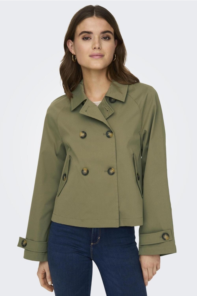 ONLAPRIL SHORT TRENCHCOAT OTW NOOS 15274982 ALOE